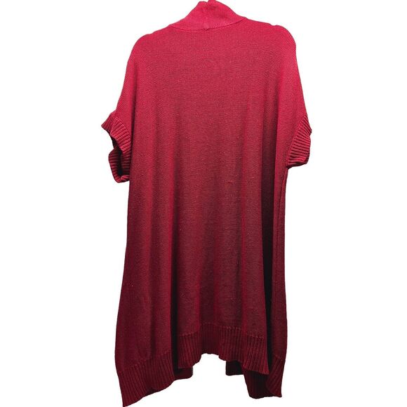 CHICO'S Womens Red Sleeveless Open Front Knit Cardigan Sweater Size 3 XL - Picture 4 of 4